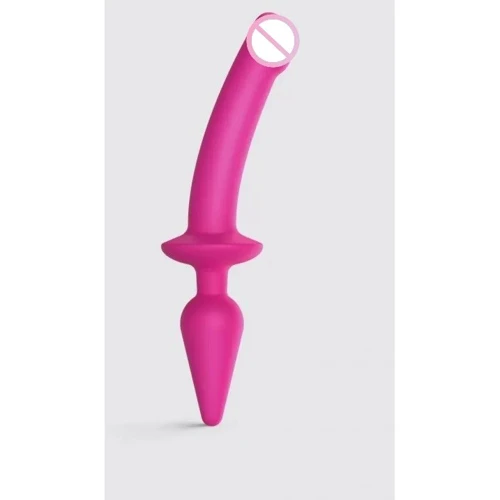 Анальная пробка с дилдо Strap-On-Me Switch Plug-In Semi-Realistic Dildo Fuchsia - L