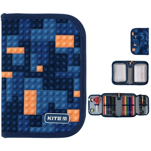 Пенал Kite 622H Blocks із наповненням (K24-622H-8)