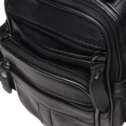Мужская сумка через плечо Keizer черная (K18016-black): Застежка Молния