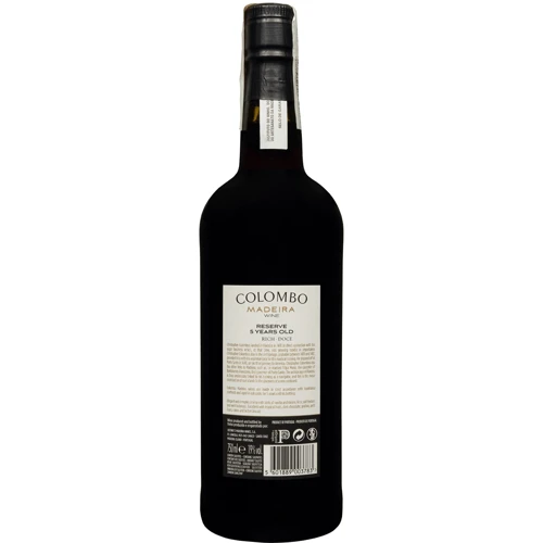 Вино Colombo Madeira Rich Reserve 5 YO белое сладкое крепленое 0.75 л (FSH_5601889003783): Страна производитель Португалия