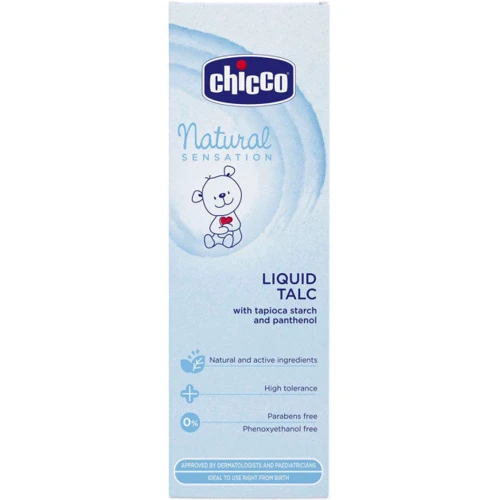 Chicco Natural Sensation Защитный тальк (жидкий) 100 ml фото 3