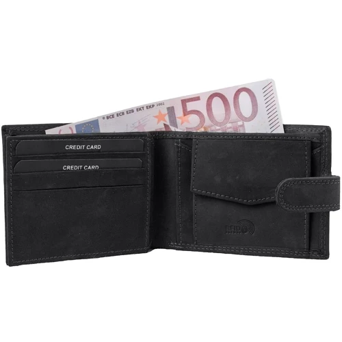 Мужское портмоне Always Wild черное (DNKN1187L-black): Формат кошелька Вертикальный