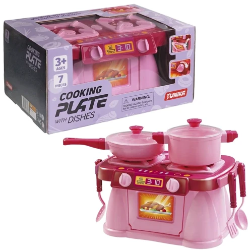Игровой набор Кухонная плита Юника Cooking Plate with Dishes 7 предметов (71696): Производитель Юника
