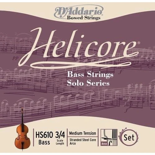 Струны D`ADDARIO HS610 3/4M Helicore Solo 3/4M: Назначение Для контрабаса