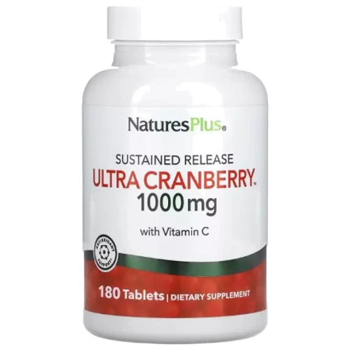 

Natures Plus Ultra Cranberry Клюква с замедленным высвобождением 1000 мг 180 таблеток