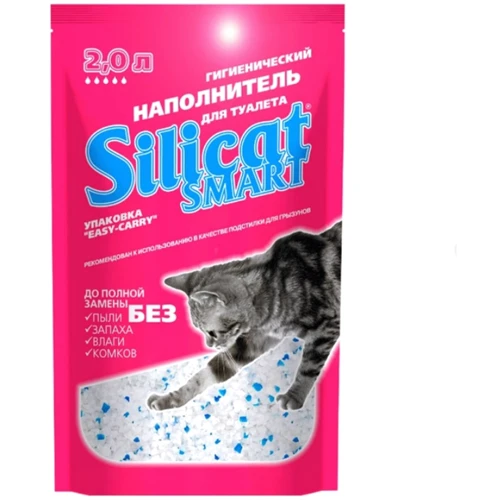 Наповнювач для котячого туалету Silicat Smart силікагелевий 2 л (691714168867)