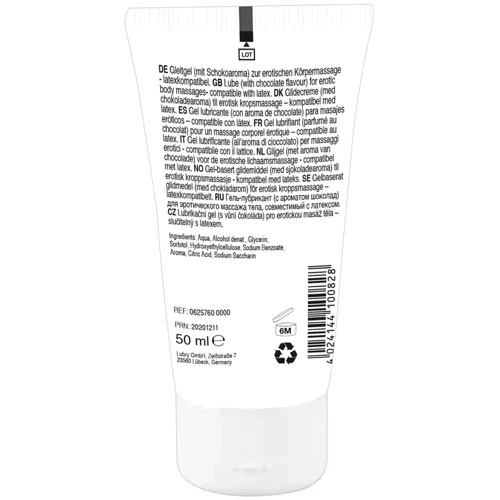 Веганський масажний гель на водній основі Lick-it White Chocolate, 50 мл