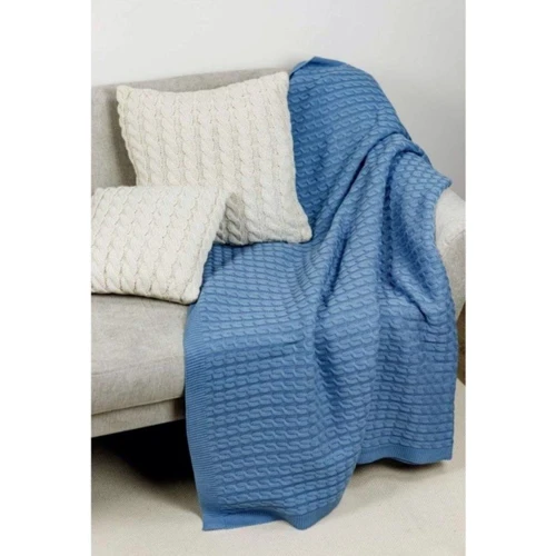 Плед Прованс Sweet home Kosa 130х170 см волошковий (4823093444874)