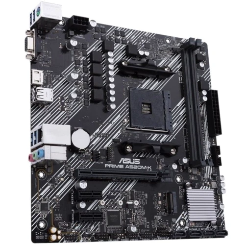 ASUS PRIME A520M-K: Разъемы на плате SATA 3.0, M.2