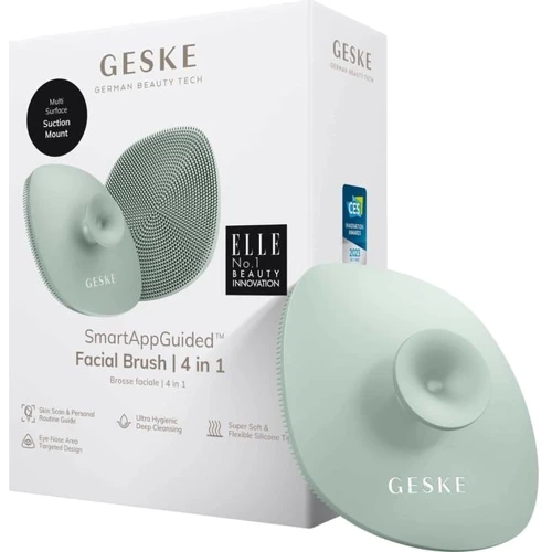 Щітка для обличчя GESKE Facial Brush 4 в 1 Green з утримувачем (GK000038GN01)