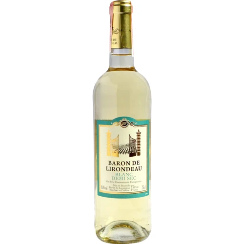 Вино Baron de Lirondeau біле напівсухе Castel 0.75л (PRA3107874906159)