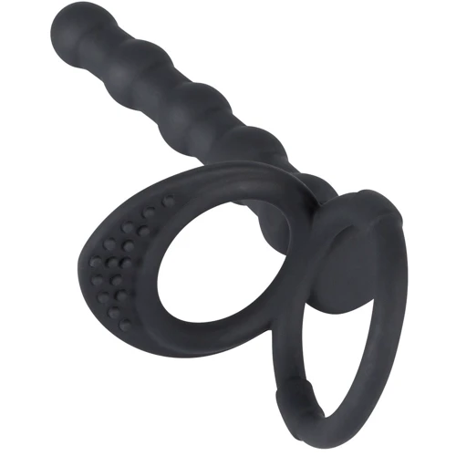 Насадка для двойного проникновения Orion Black Velvets Cock & Ball Ring