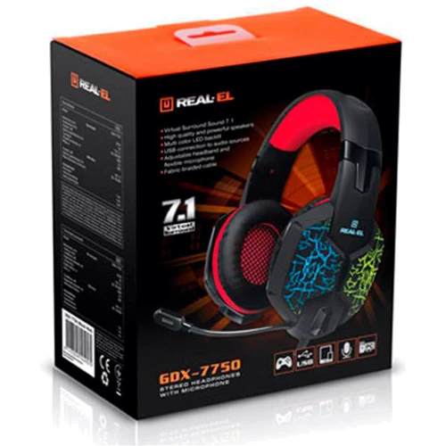 Наушники REAL-EL GDX-7750 Black-Red: Назначение гарнитуры для ПК