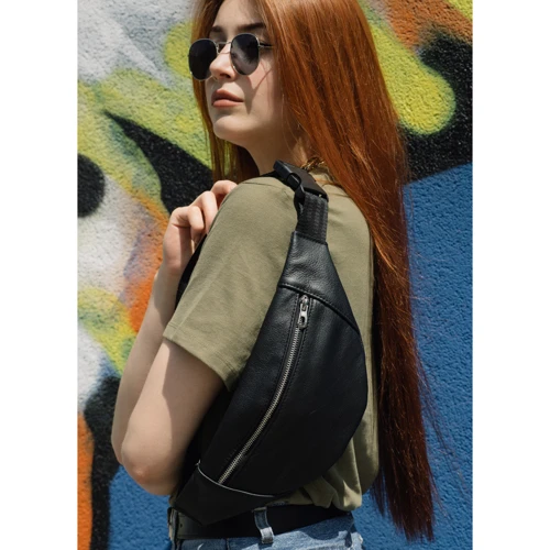 Жіноча поясна сумка Sambag Soho MSS чорна (82113101): Тип Сумки