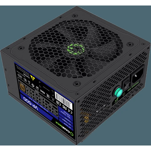 Блок живлення GameMax VP-500: ККД,% 80
