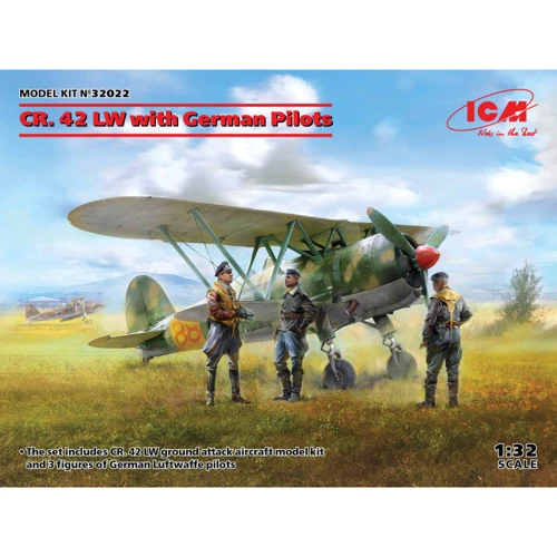 Истребитель ICM CR. 42 LW с немецкими пилотами
