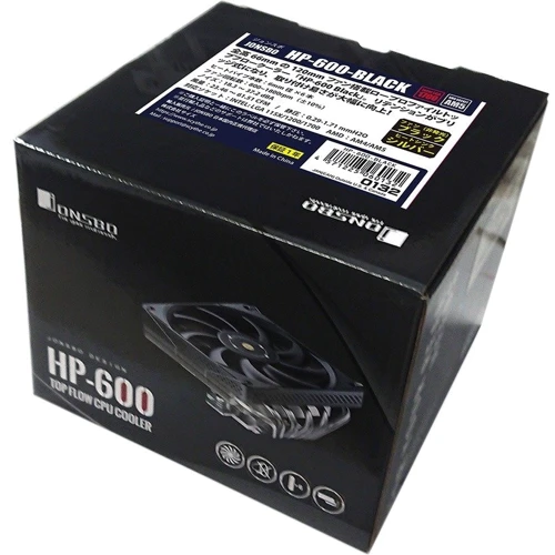 Кулер Jonsbo HP600 Black: Количество вентиляторов, шт 1