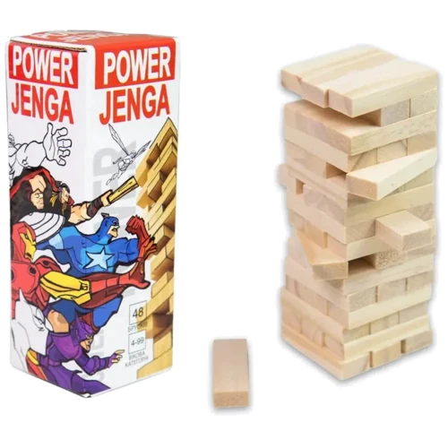 Настольная игра Strateg Power Jenga 48 брусков, на украинском языке (30275)