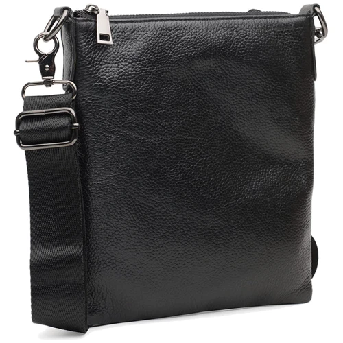 Мужская сумка планшет Borsa Leather черная (K1608-black)