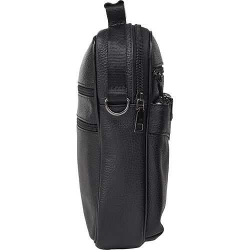 Чоловіча сумка через плече Buffalo Bags чорна (SHIM7456A-black): Фактура Матовая, Зернистая