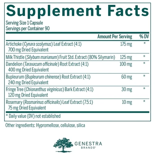 Genestra Brands Liv Complex, 90 Vegeterian Capsules (GEN-13430): Форма випуску капсули