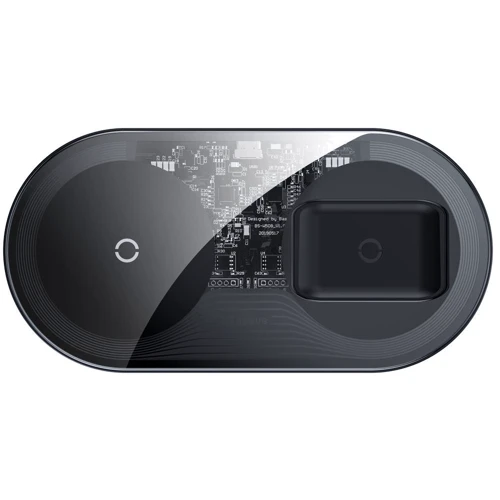 Зарядний пристрій Baseus Dual Wireless Charger Pro Edition Transparent (WXJK-CA02) for Smartphones and Pods