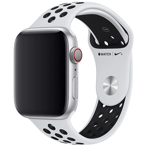 Аксессуар для Watch Apple Sport Band Nike Pure Platinum/Black (MTMY2) for Apple Watch 42/44/45/49mm: Совместимость Apple Watch 49mm, Apple Watch 42mm, Apple Watch 44mm, Apple Watch 45mm