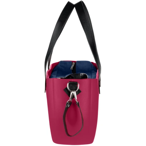 Сумка для мами Nuvita MyMia ручки еко-шкіра, килимок, ремені для коляски малиново-чорний (NV8801L/02N/23B/13B/33B)