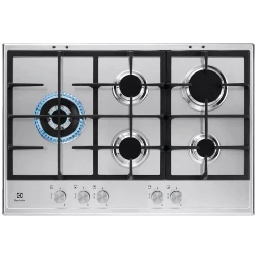 Варочная поверхность газовая Electrolux KGS7566SX: Рабочая поверхность нержавеющая сталь