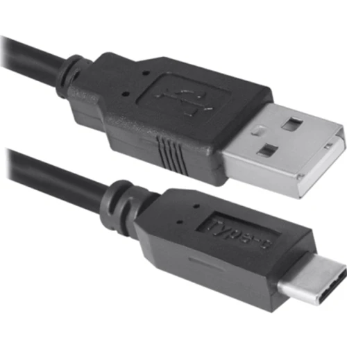 Кабель Defender PRO USB Cable to USB-C 1m Black (87492)