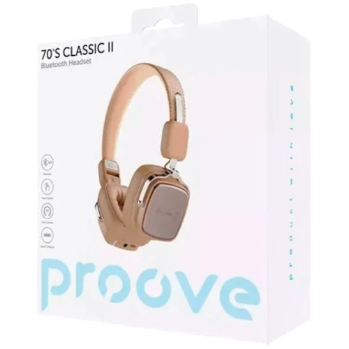 Наушники Proove 70's Classic II Beige: Тип конструкции полноразмерные