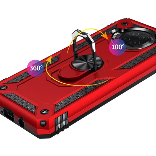 Чехол для телефонов Mobile Case Shockproof Serge Magnetic Ring Red for Xiaomi Mi 10T Lite: Совместимость Xiaomi Mi 10T Lite