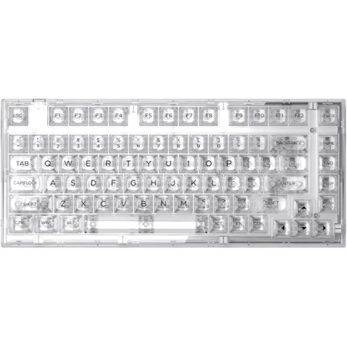 Клавиатура FL Esports Q75 SAM White Transparent Body Light Ice keycap Kailh MX Cool Mint wireless Three-Mode