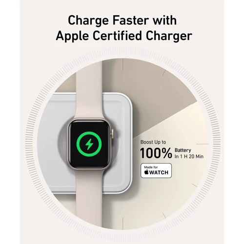 Зарядное устройство ANKER Wireless Charger MagSafe 3in1 Pad 15W with USB-C Cable White (B25M1321) for iPhone 16 I 15 I 14 I 13 I 12 series, Apple Watch and Apple AirPods фото 10