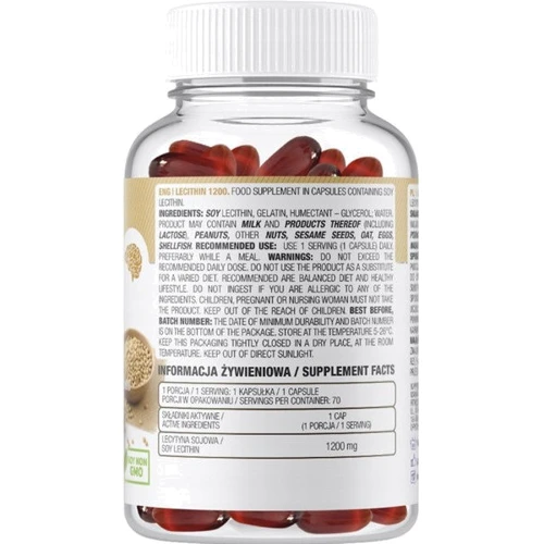OstroVit Lecithin 1200 70 caps: Форма выпуска Капсулы