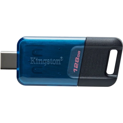 USB-флешка Kingston 128GB DataTraveler 80 M USB-C 3.2 Blue/Black (DT80M/128GB): Максимальная скорость чтения, МБ/с 200