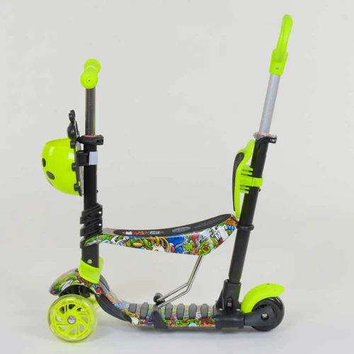 Самокат 5в1 Best Scooter (PU колеса с подсветкой) Абстракция Multicolor (74059): Максимальная допустимая нагрузка, кг 75