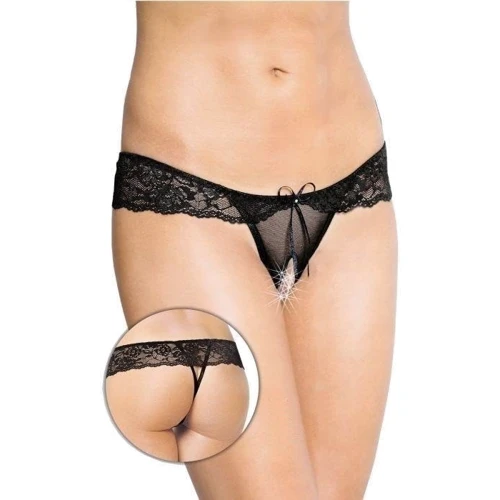 Женские стринги SoftLine - G-string 2443, M/L (black)