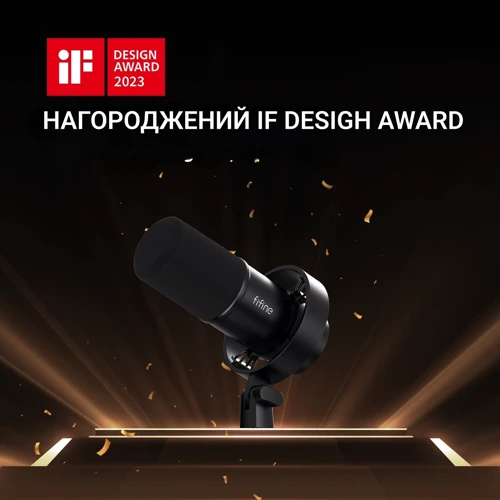 Динамический USB/XLR микрофон Fifine T688 Black: Разъем USB
