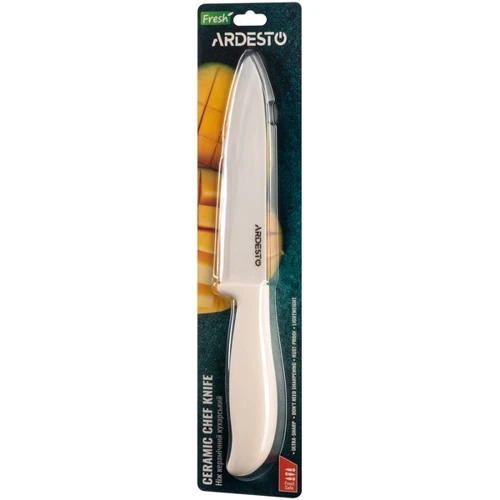 Нож поварской Ardesto Fresh 27.5 см (AR2127CW): Лезвие Циркониевая керамика
