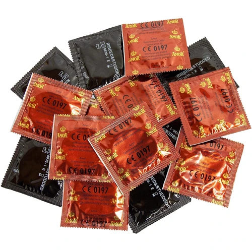 Презервативи Amor Ribbed & Studded, 50 шт.