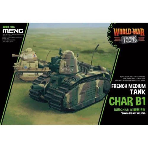 Французский тяжелый танк Char B1 мультипликационное моделирование