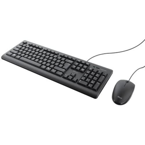 Комплект проводной Trust Primo USB UA Black (24521): Тип клавиш мембранный