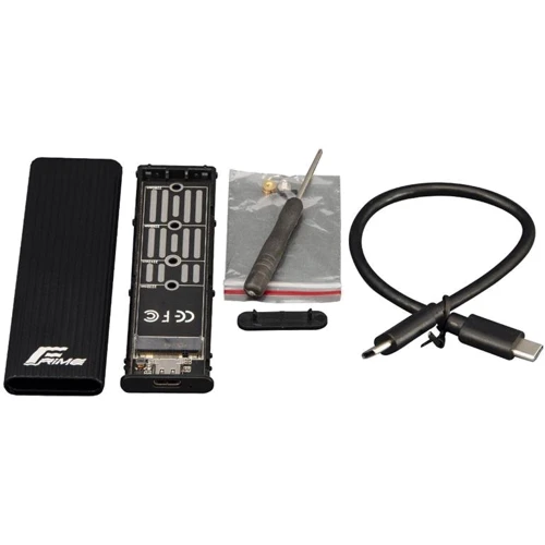 Аксесуар для накопичувача Frime M.2 NGFF Metal USB 3.1 Type-C Black (FHE210.M2U31) фото 3