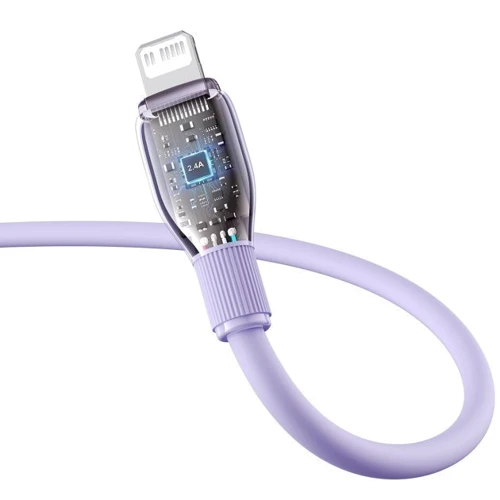 Кабель Baseus Cable USB-C to Lightning Pudding Series Fast Charging Cable 20W 1.2m Purple (P10355701511-00) фото 3