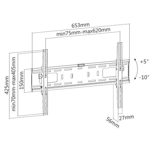 Кронштейн для ТВ ITech PLB-2B: Совместимость 40"-60" (102-152 см)