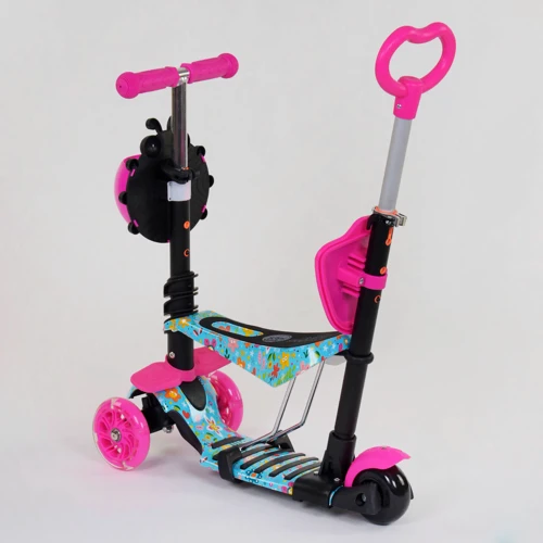 Самокат 5в1 Best Scooter (PU колеса з підсвічуванням) Абстракція Multicolor (84217): Матеріал коліс поліуретан