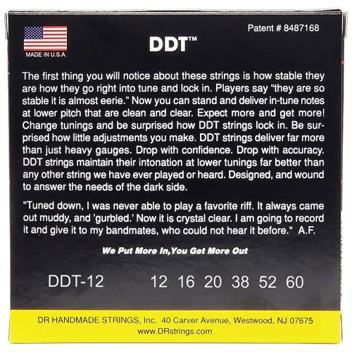 Струна для гитар Cтруны для электрогитары DR DDT-12: Назначение Для электрогитары
