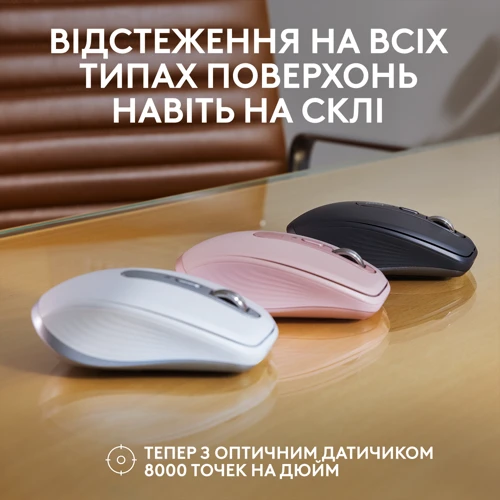 Мышь Logitech MX Anywhere 3S Wireless/Bluetooth Pale Grey (910-006930): Максимальное разрешение сенсора, dpi 8000