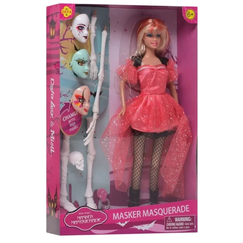 Лялька Masker Masquerade DEFA Lucy 8397-BF з масками (Червоний)